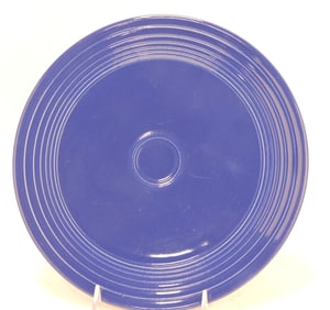 RARE Fiesta cake plate, cobalt