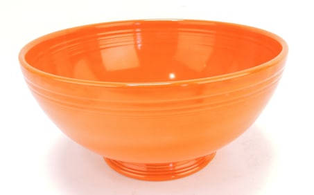 Fiesta footed salad bowl, red
