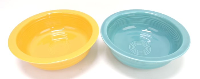 Fiesta 8 1/2" nappy bowl group, 2 mixed