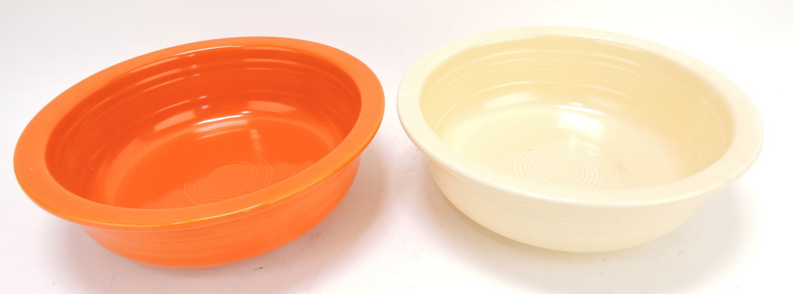 Fiesta 9 1/2" nappy bowl group,: red, ivory