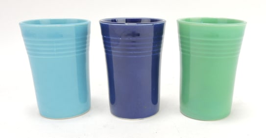 Fiesta lot of 3 juice tumblers