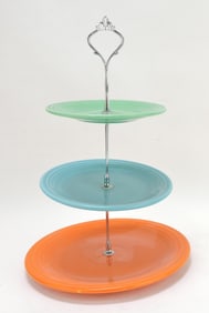 Fiesta 3 tier tidbit tray, leans