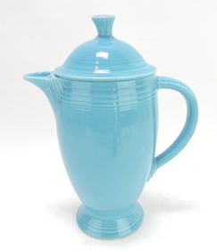 Fiesta coffee pot, turquoise
