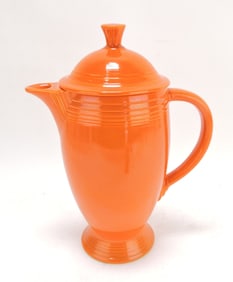 Fiesta coffee pot, red, minor nick to
