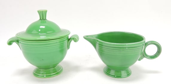 Fiesta cream & sugar, medium green