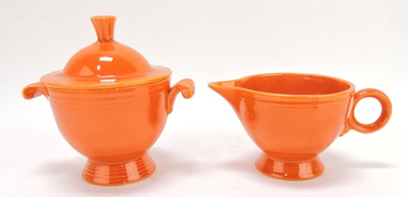 Fiesta cream & sugar, red