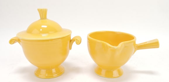 Fiesta stick handled creamer and