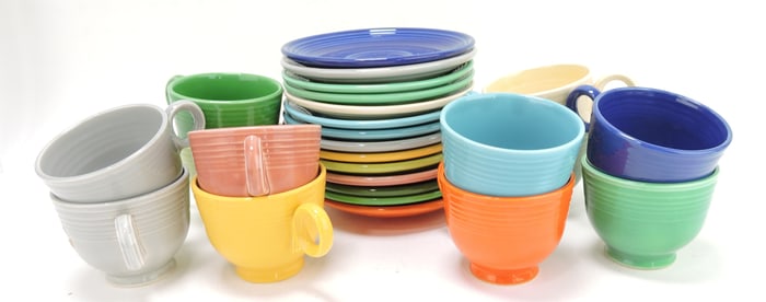 Fiesta lot of 12 cups & 14 saucers