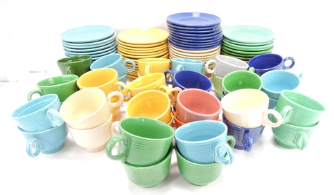 Fiesta lot of 40 cups, 64 saucers,