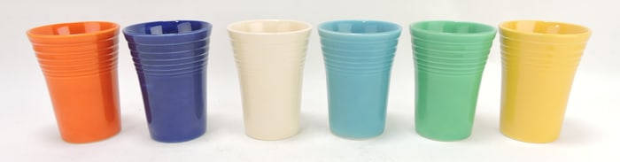 Fiesta set of 6 water tumblers,