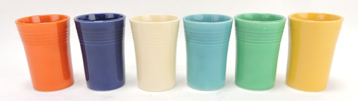 Fiesta set of 6 juice tumblers,
