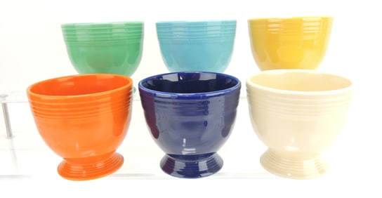 Fiesta egg cup group, all 6 original