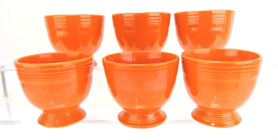 Fiesta egg cup group, 6 red,