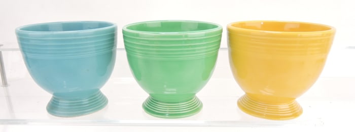 Fiesta egg cup group, 3 mixed