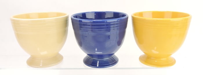 Fiesta egg cup group, 3 mixed