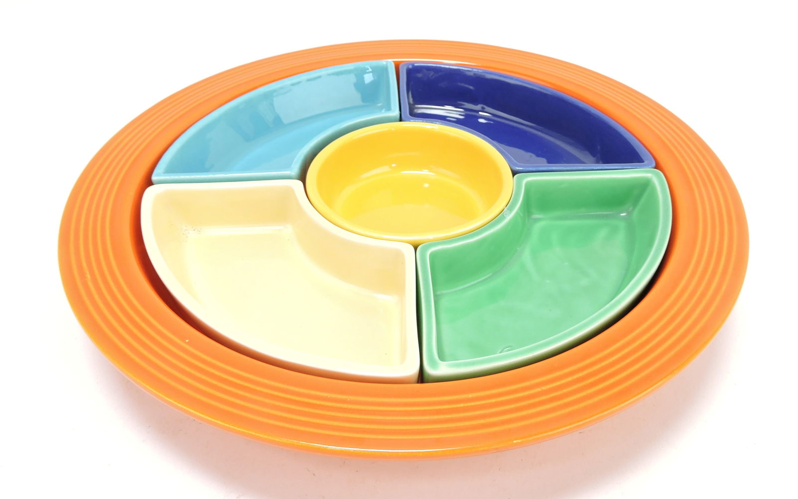 Fiesta relish tray, all 6 colors (1 of 1)