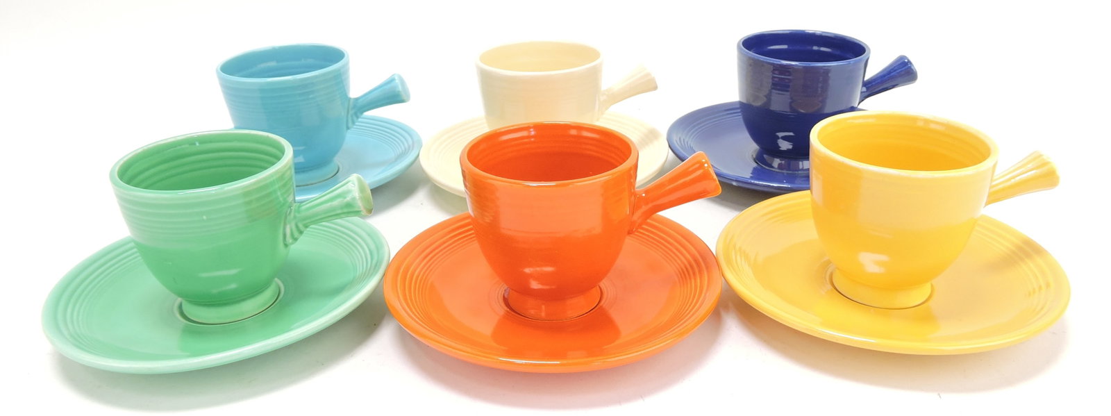 Fiesta demitasse cup & saucer set,: all 6 colors