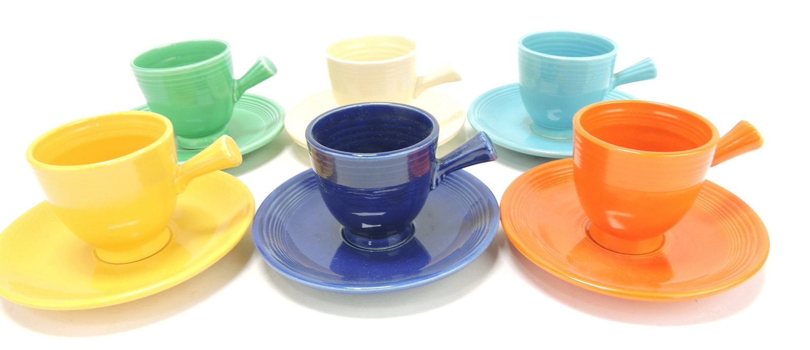 Fiesta demitasse cup & saucer set,: all 6 colors