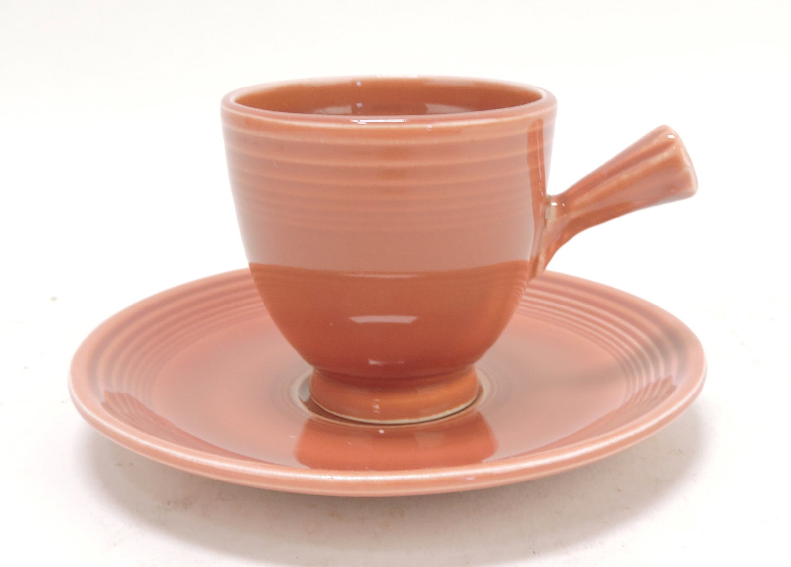 Fiesta demitasse cup & saucer,: rose