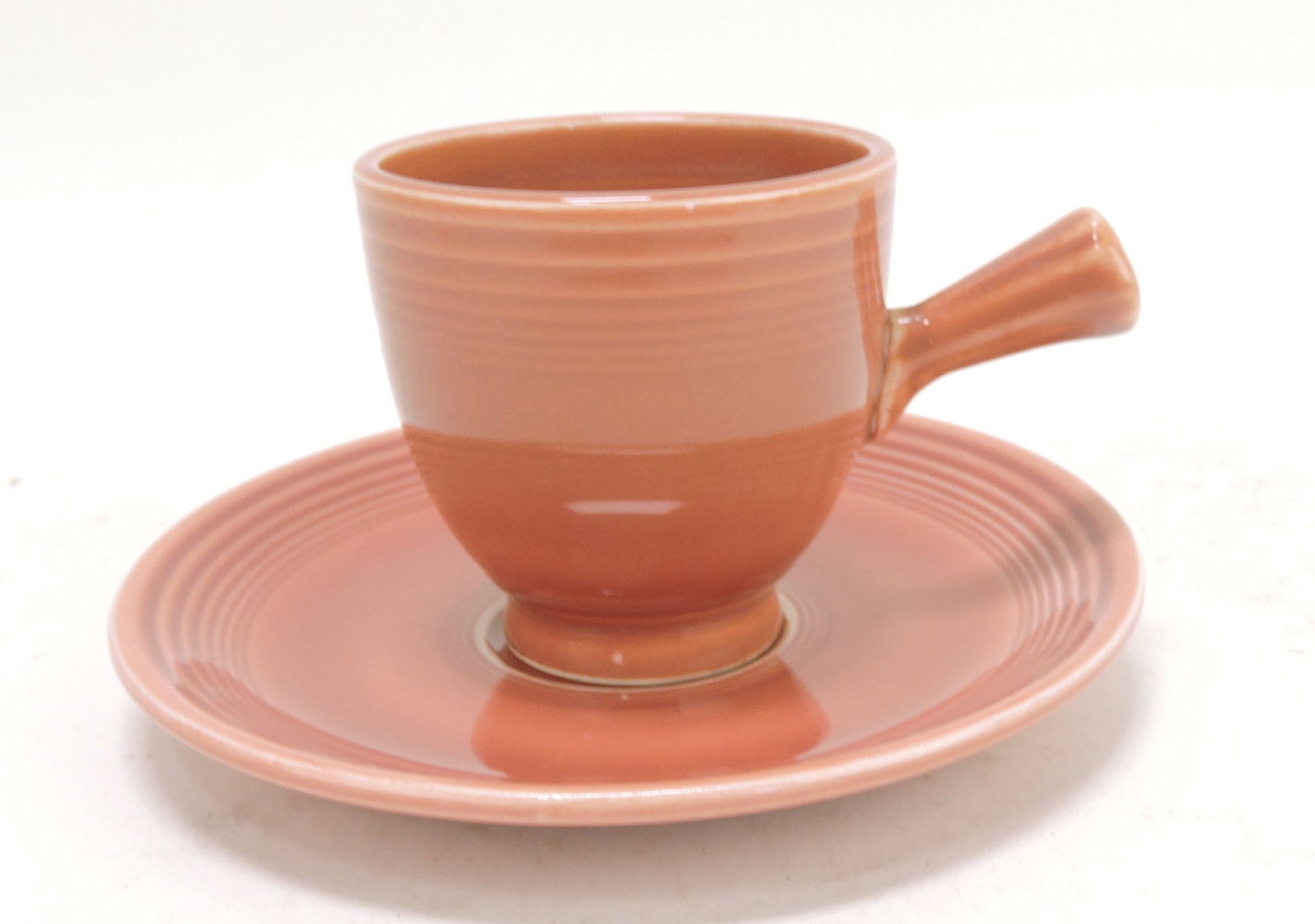 Fiesta demitasse cup & saucer,: rose