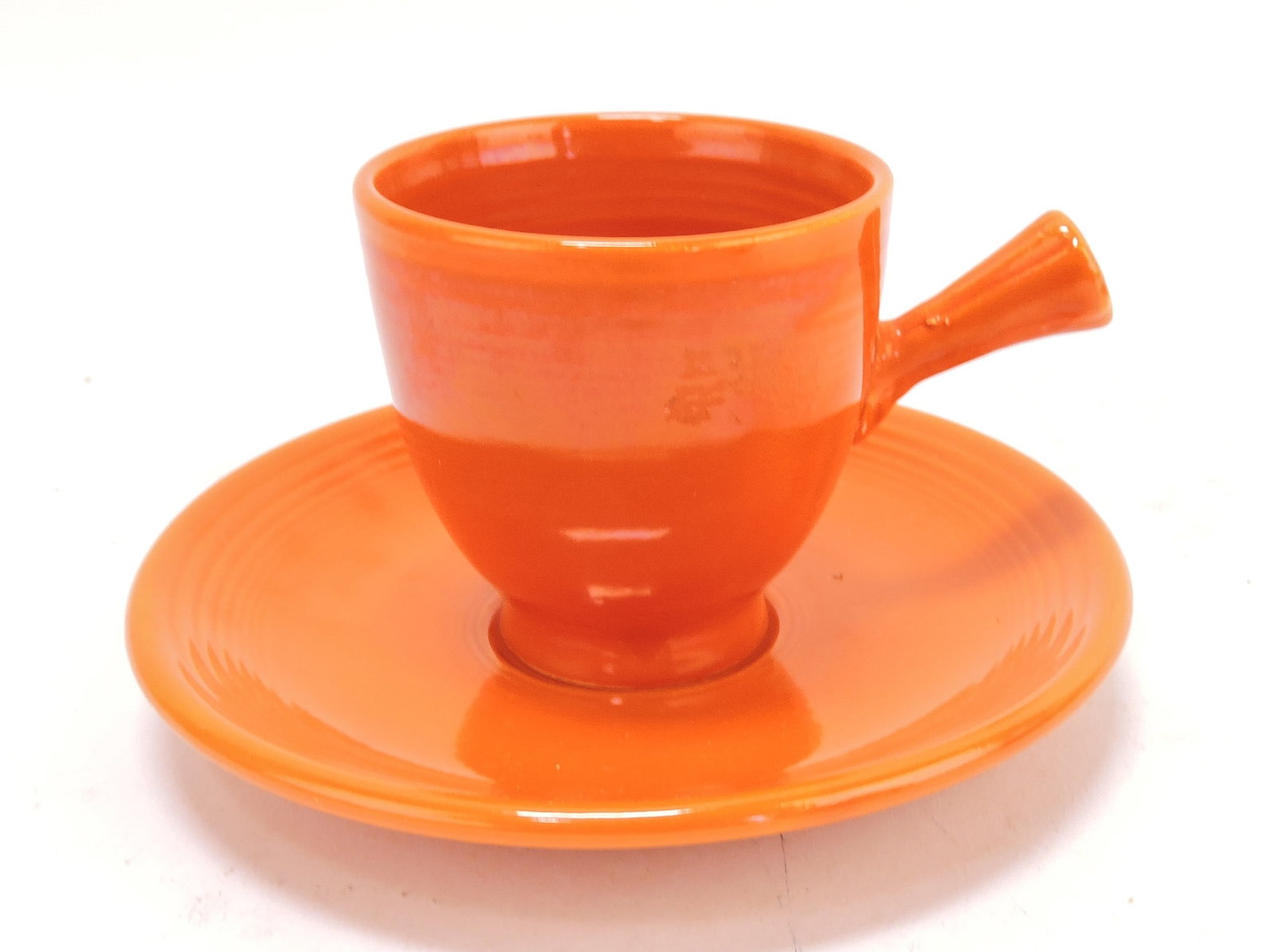 Fiesta demitasse cup & saucer,: red