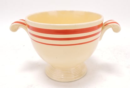 Fiesta ivory with red stripe sugar base