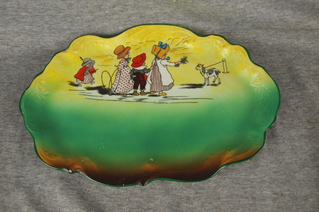 Laughlin Art China Dreamland tray, 12 1/2", hairline : Laughlin Art China Dreamland tray, 12 1/2", hairline