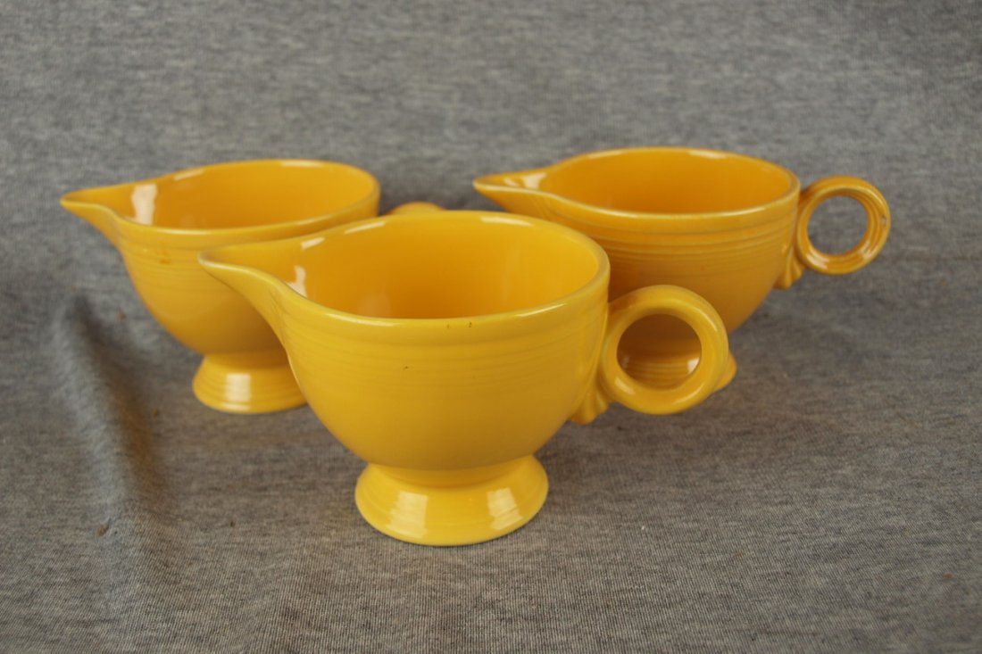 Fiesta lot of 3 yellow creamers: Fiesta lot of 3 yellow creamers