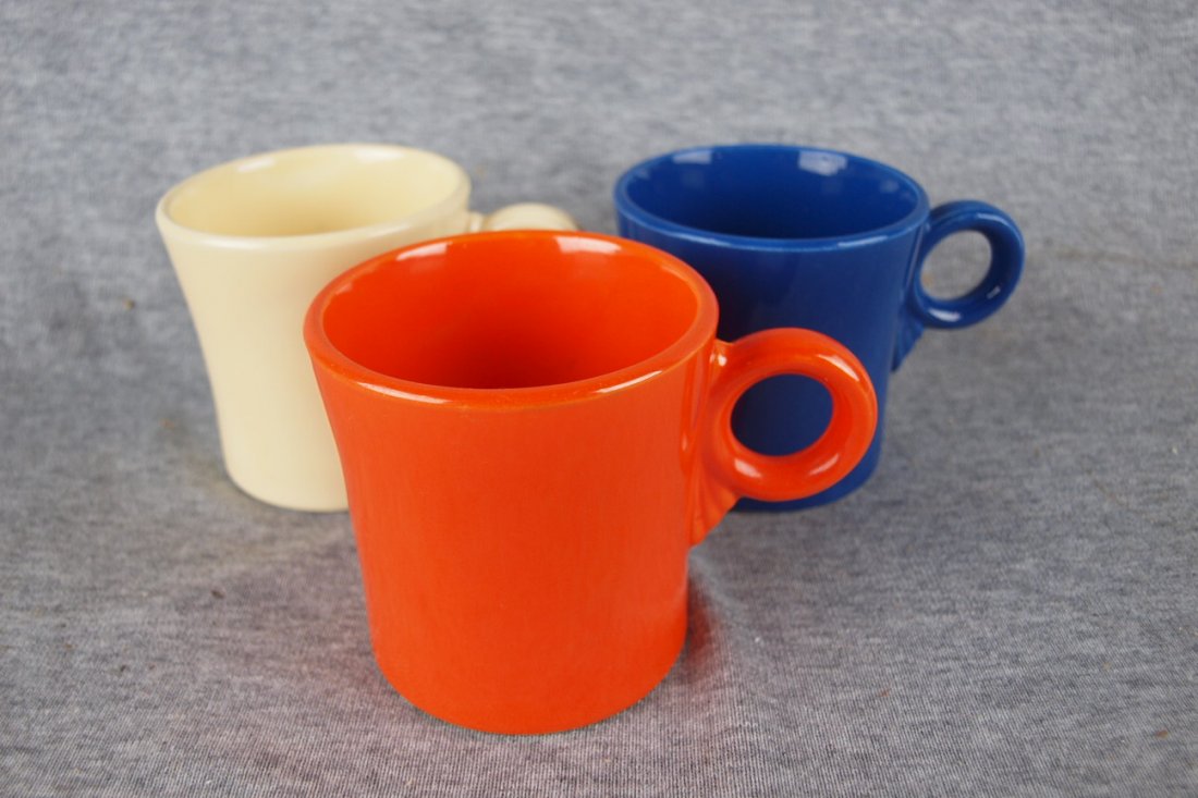 Fiesta mug group- red, cobalt and ivory : Fiesta mug group- red, cobalt and ivory