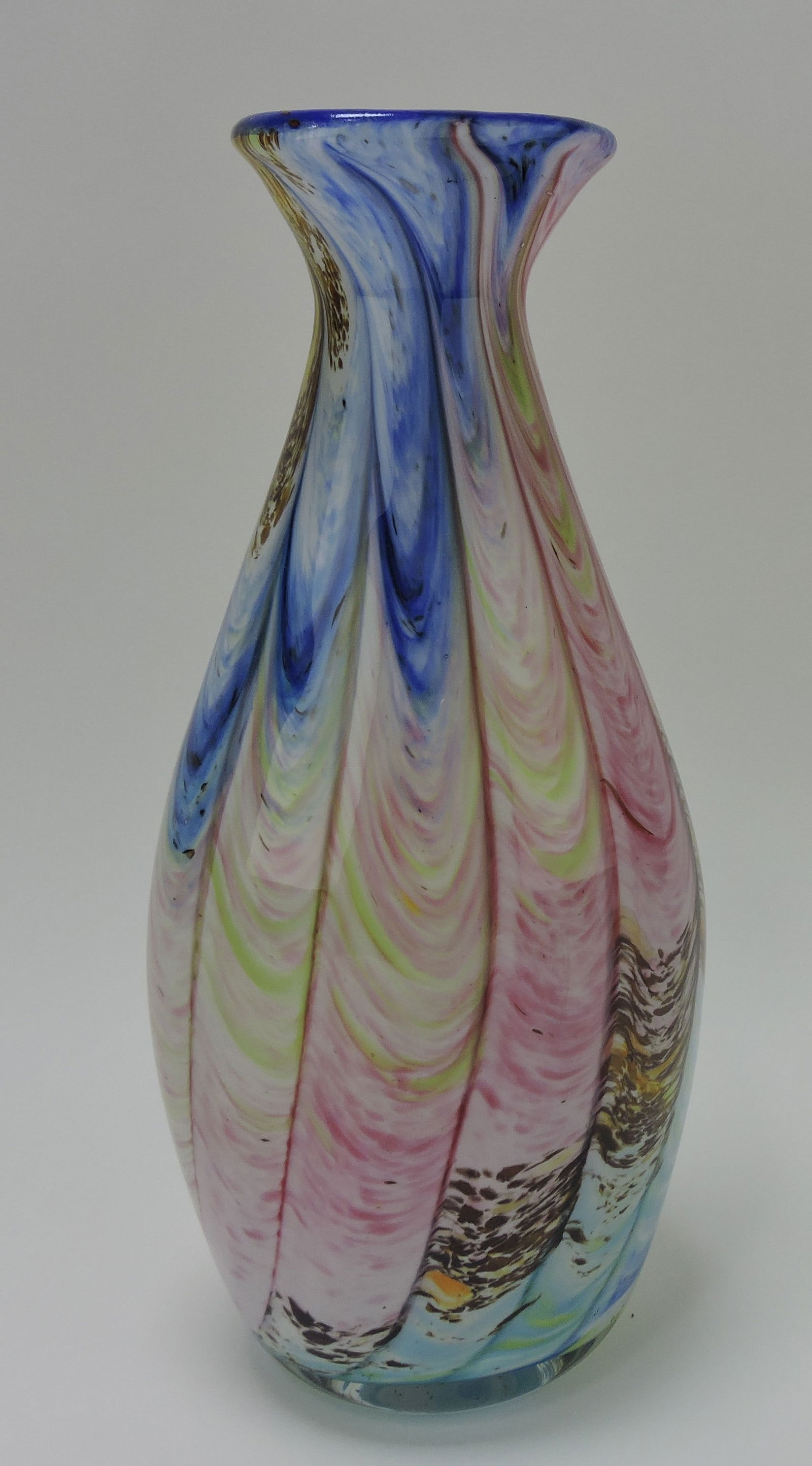 Fenton rare Angelo Rossi large free form: vase, 18"