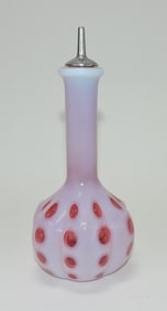 Fenton cranberry opalescent coin spot