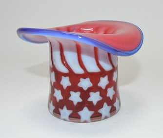 Fenton 'Stars & Stripes' 2001 cranberry