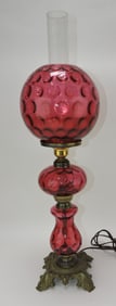 Fenton cranberry inverted thumbprint
