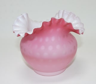 Raspberry satin windows flower vase,