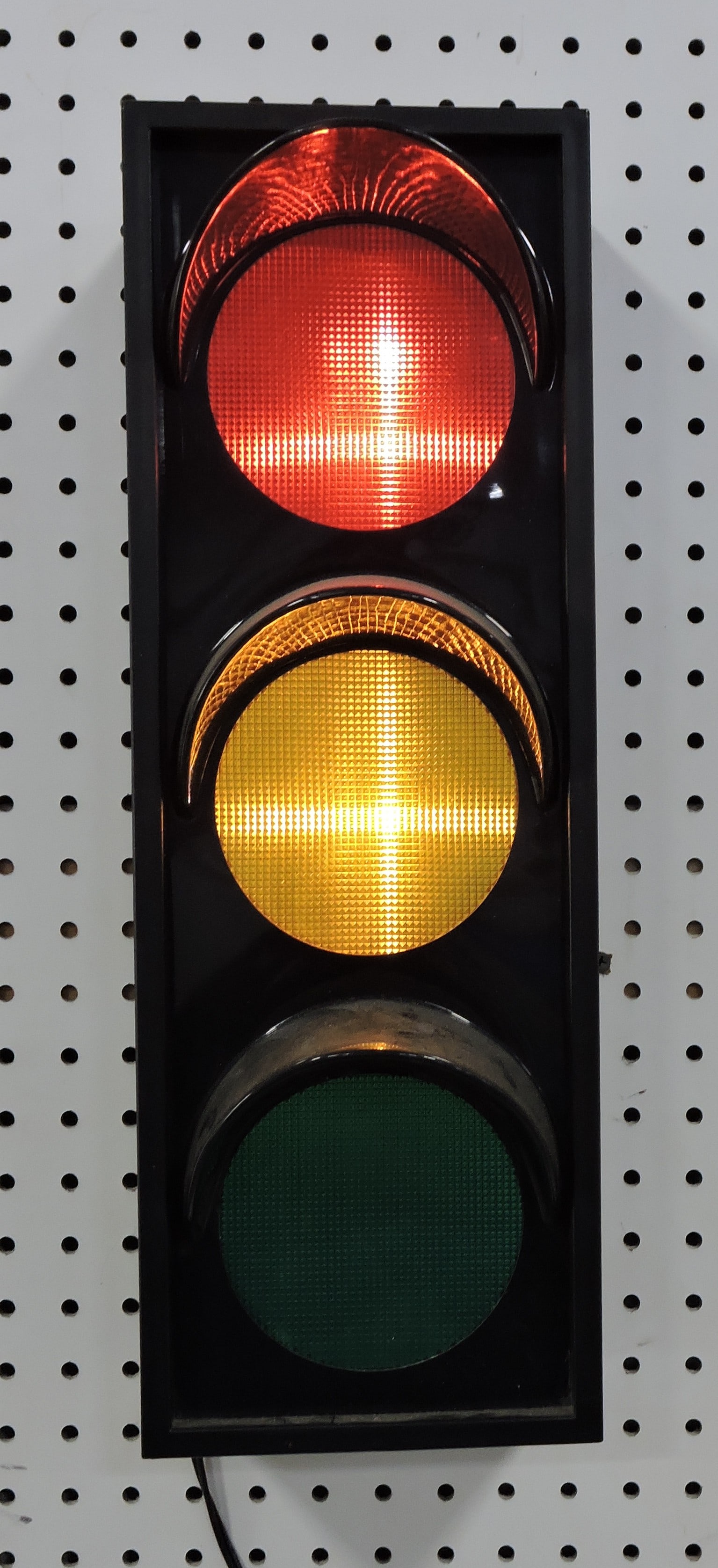Lighted stop light sign, 18"x6 1/2" (1 of 1)