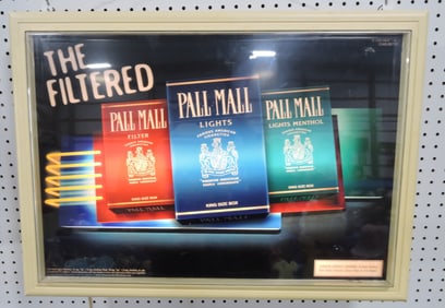 Pall Mall lighted cigarette sign, 21"x29"