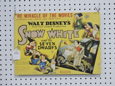 Contemporary Snow White metal sign,