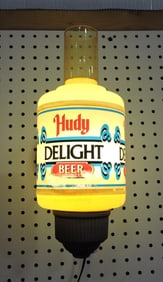 Hudy Delight light beer sign, 15"