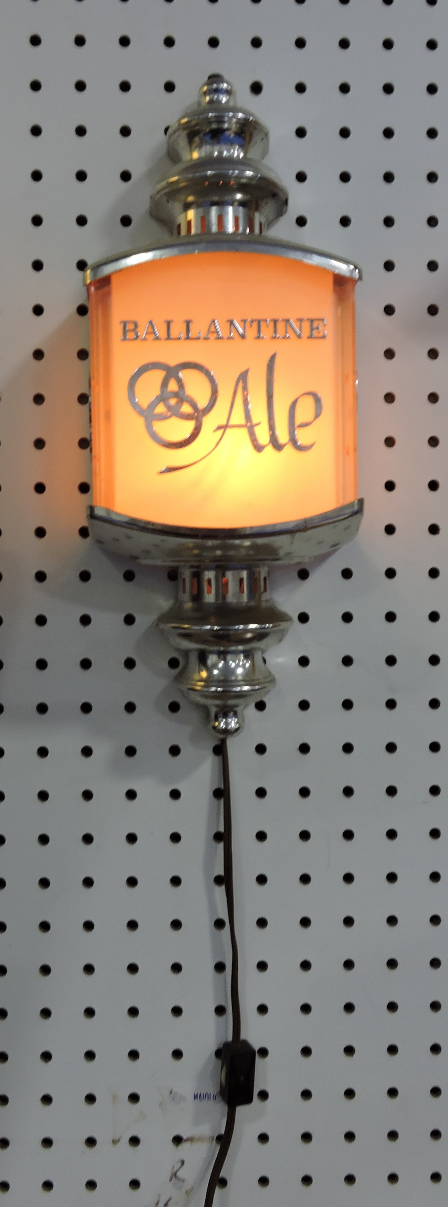 Ballantine Ale coach light lighted: advertising sign, 14"