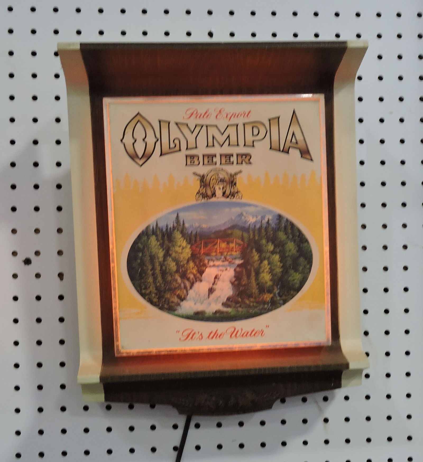 Olympia Beer lighted advertising sign, (1 of 1)