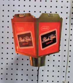 Black Label Beer revolving lighted