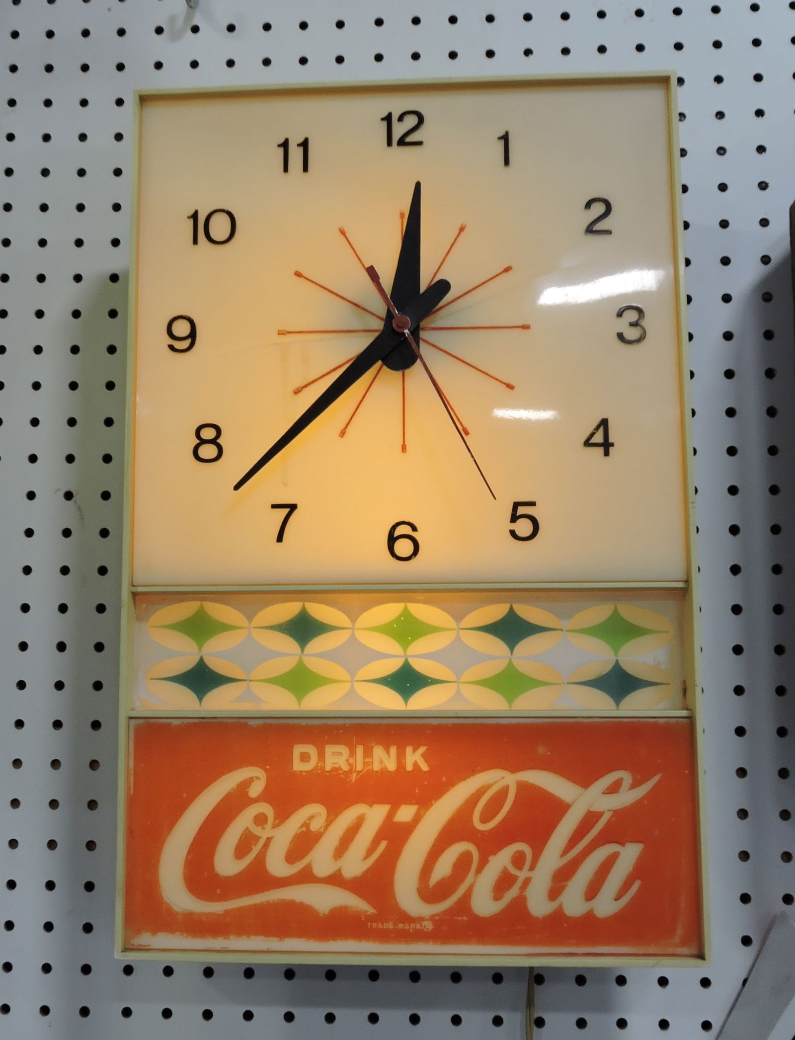 Coca Cola lighted clock advertising (1 of 1)