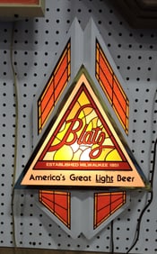 Blatz Beer lighted advertising sign, 19"