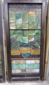 Stained glass leaded glass window,