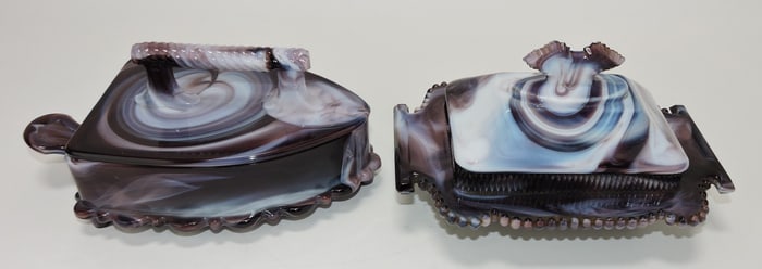 Imperial purple slag flat iron covered