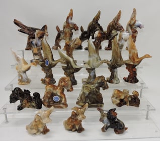 Imperial carmel slag lot of 22 figures -