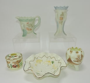 Custard glass lot of 5 pieces