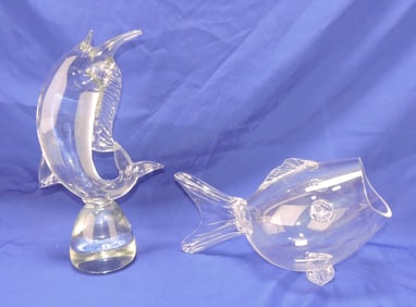 Crystal dolphin figure 14", AND
