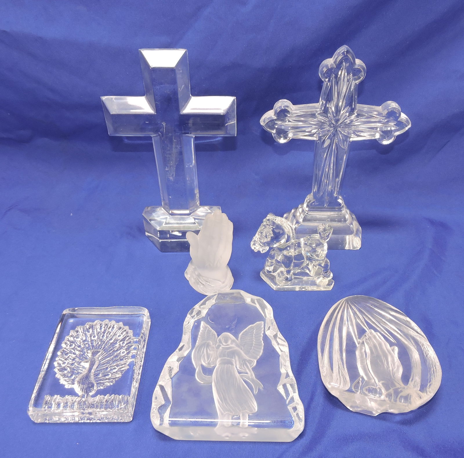 Crystal lot of 7 assorted items: .