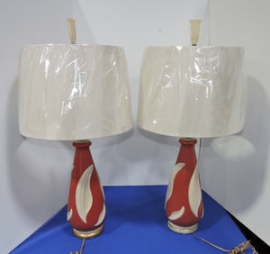 Aladdin pair of alacite table lamps with